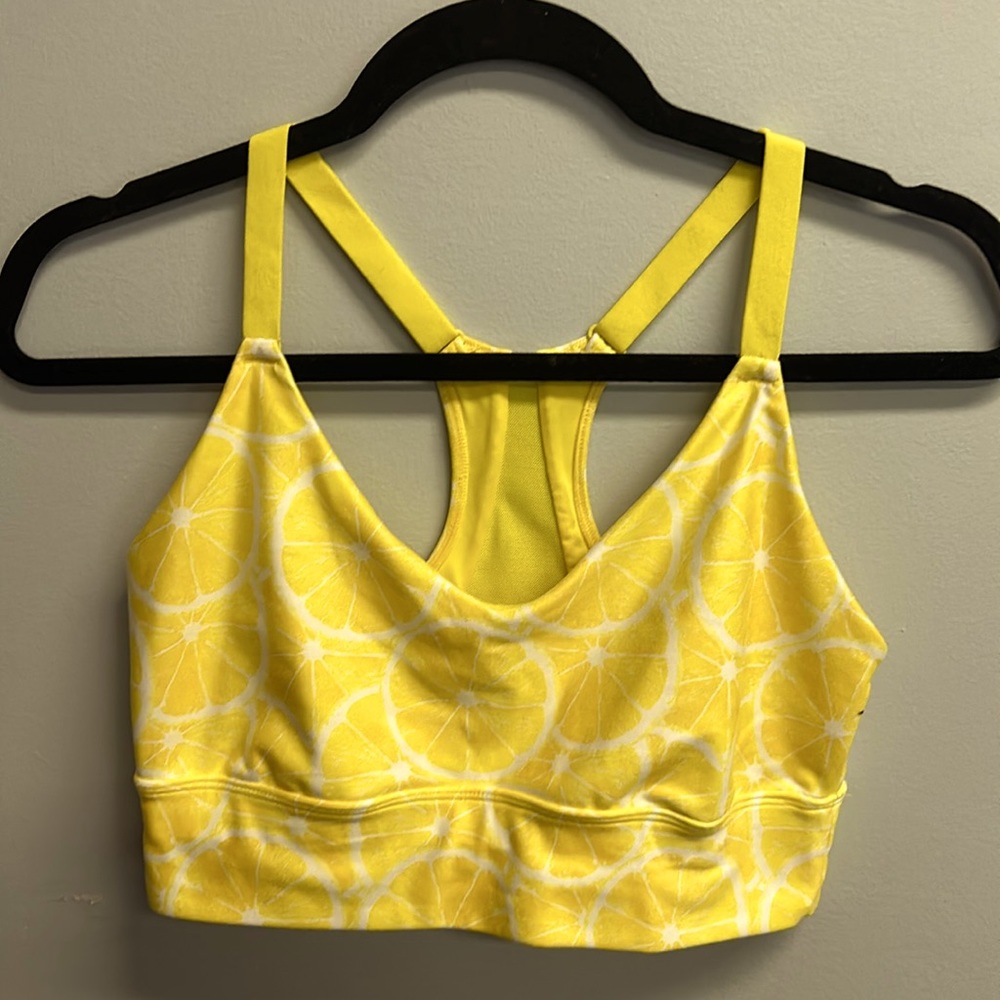 Wild fox lemon sports bra size M